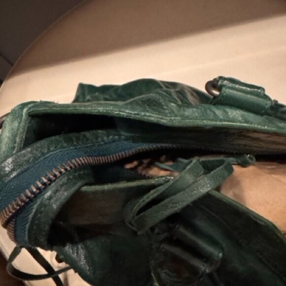 Auth F/W 2007 Balenciaga Pine Green Chevre Agneau City Shoulder Bag - Picture 16 of 16